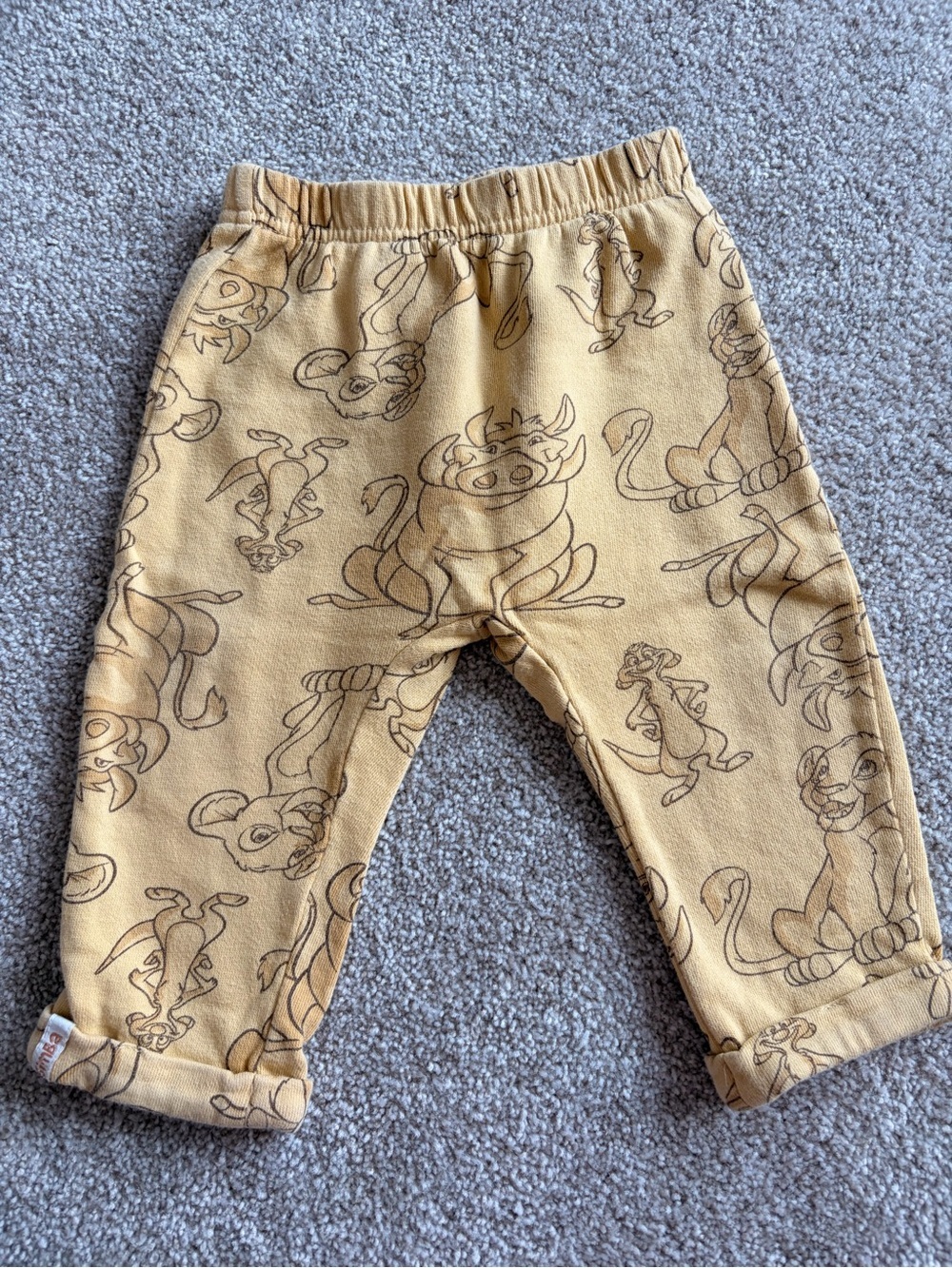 Disney Baby Yellow Lion King Sketch Pants